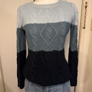St. John's Bay Blue Tone Cable Knit Sweater